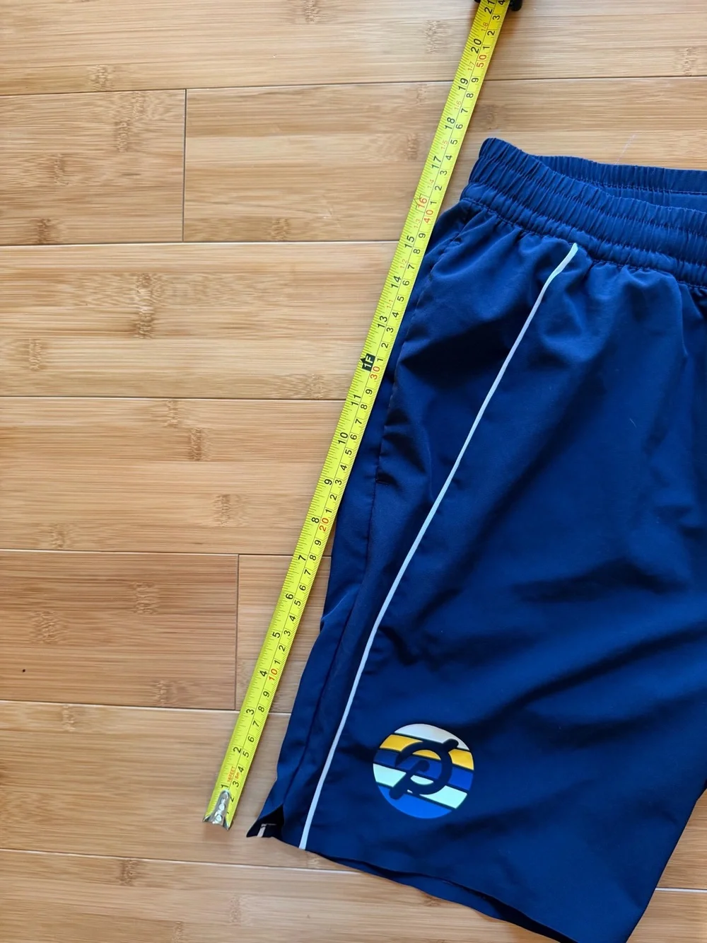 Peloton Men’s Output 8” Lined Piped Turin Shorts Navy — Size M